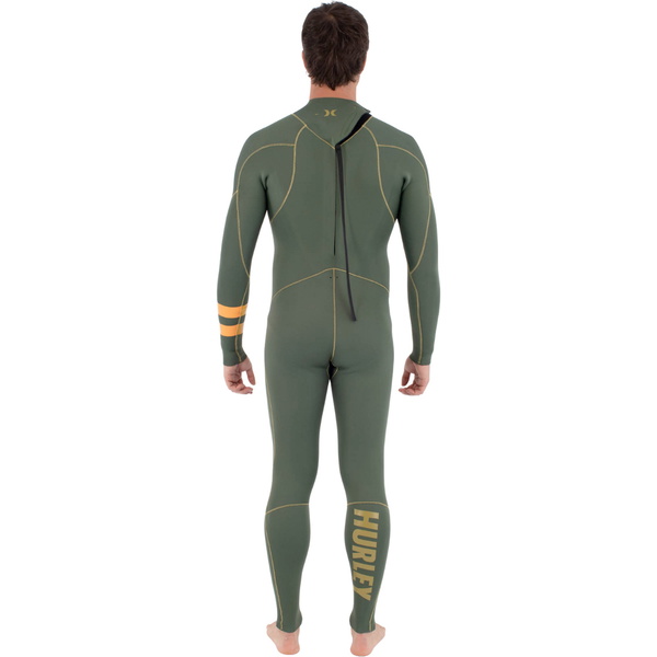 2025 Hurley Mens Advant 4/3mm Back Zip Wetsuit MFS0000403 - Cargo
